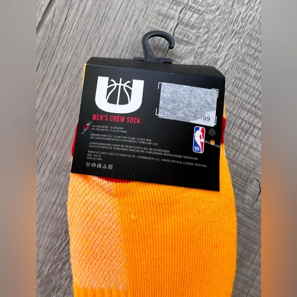 Miami Heat‎ Basketball 3 Pair Crew Socks-Mens 3 PACK NEW /w Tags 6-12 19.99 MSRP
